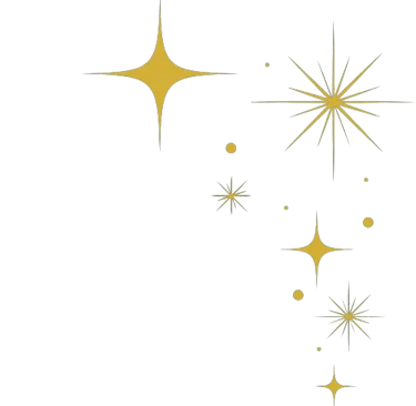 Elément décoratif - étoiles scintillantes- Rubenia Timmerman, auteure.