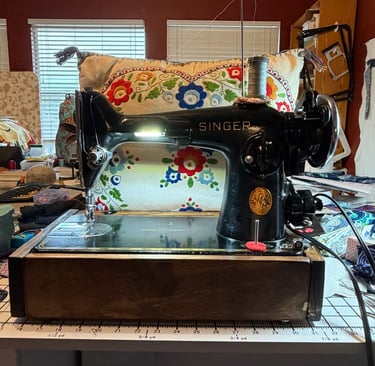 Vintage Singer 201-2 sewing machine refurbished