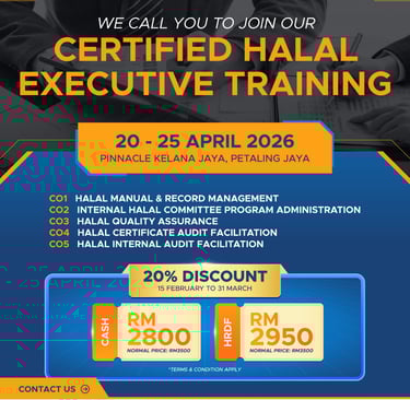 JAKIM Certified Halal Executive Training