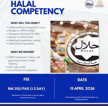 HALAL COMPETENCY TRAINING