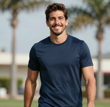man standing near balcony