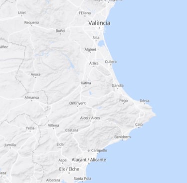 map of coverage Valencia region