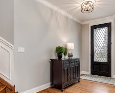 painted entry way of residential home in Minnesota