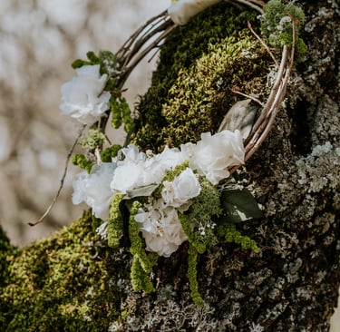 bouquet de mariée facon sac à main nature