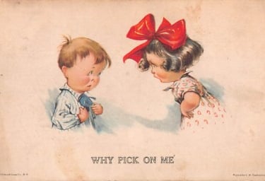 Vintage postcard illustration 