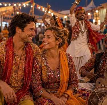 Guest Enjoy Folk Music & Dance at Pushkar Fair