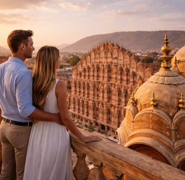The grandeur of Palace of wind in Jaipur