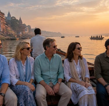 Boating in the Ganges in Varanasi