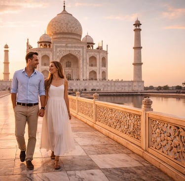 The Taj Mahal in Agra, India