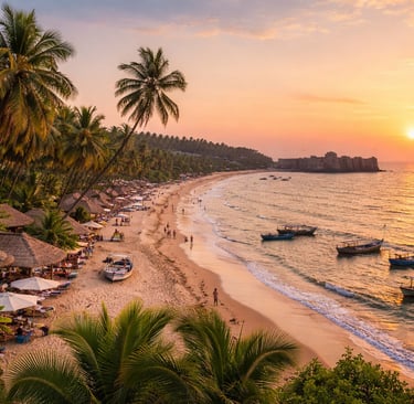 Alibaug beach during golden hour