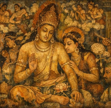 Ancient Hand Paintings in Ajanta Caves