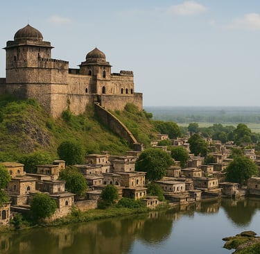Chanderi Fort — bathed in sunlight
