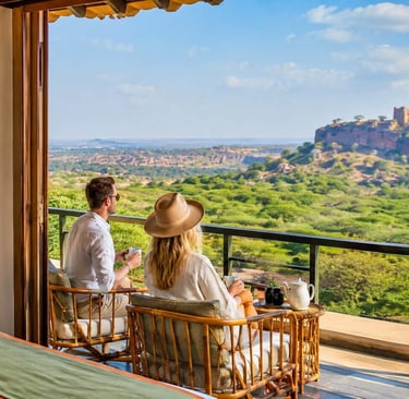 Couple at Natural Resort in Ranthambore