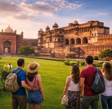 Golden afternoon at Agra Fort