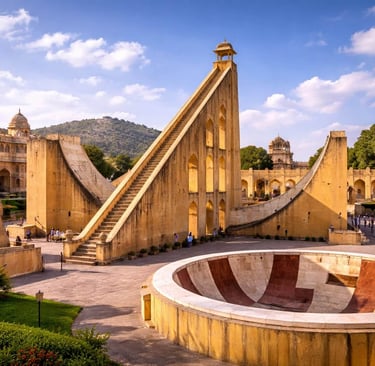 Time calculation from Jantar Mantar in Jaipur