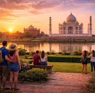 Mehtab Bagh in Agra for best view of Taj Mahal