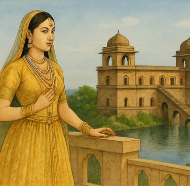 Queen Roopmati at Ship Palace Mandu Madhya Pradesh India