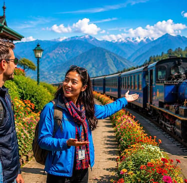 A ride in Darjeeling Toy Train