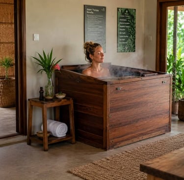 serene herbal steam bath