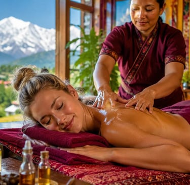 Serene spa in the mountains