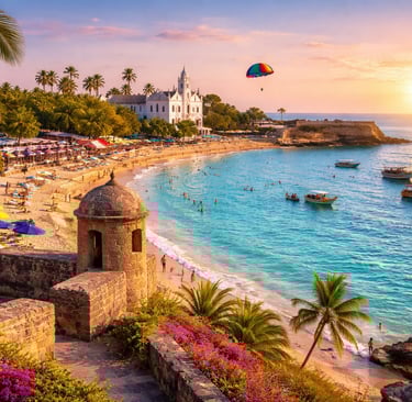 Serene sunset at Diu beach