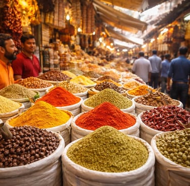 Spice Market in Khari Bawli in Old Delhi