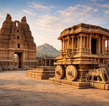 Stone chariot at Vittala Temple, Hampi, Karnataka