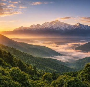 Sunrise at Tiger Hill in Darjeeling