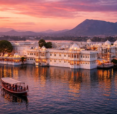 The Taj Lake Palace Hotel in Udaipur