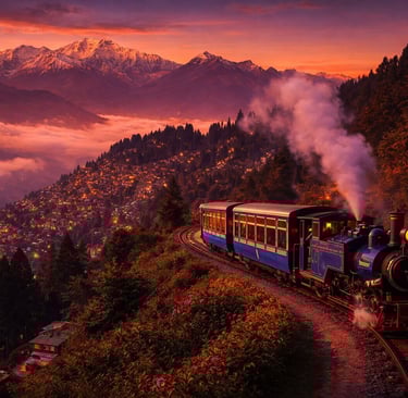 Toy train ride in Darjeeling