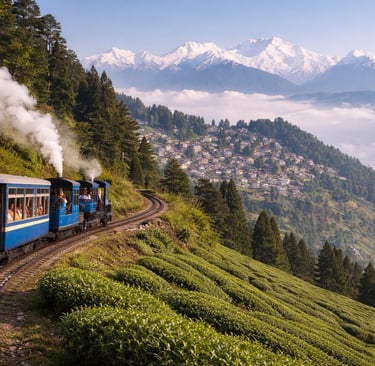 View from Darjeeling Toy Train