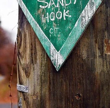 Telephone pole near Sandy Hook Elementary School in Newtown, CT, Jessica Hill For the New York Times