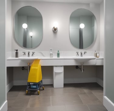 A team member sealing entry points to prevent rodents in a commercial kitchen