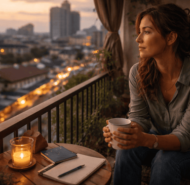 Pensive moment at sunset