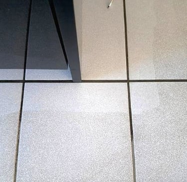 Before and after professional tile cleaning