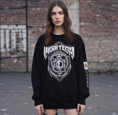 mujer con una sudadera techno underground