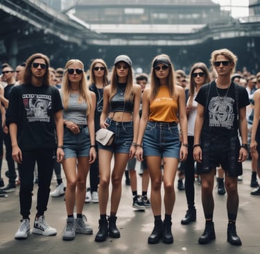 chicos con outfit techno rave