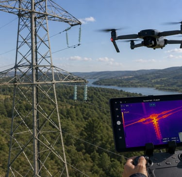 inspection de lignes électriques par drone