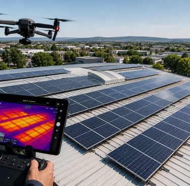 inspection de panneaux solaires par drone