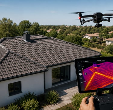 inspection de toiture par drone