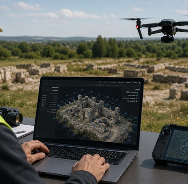 relevé photogrammétrique réalisé par drone