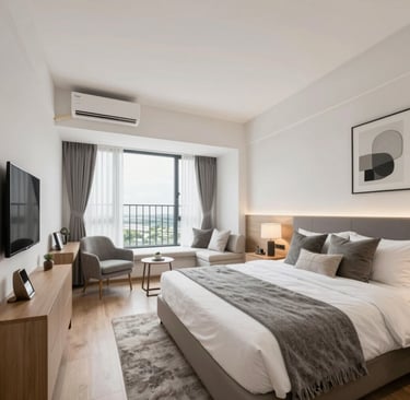 four bottles beside white pad