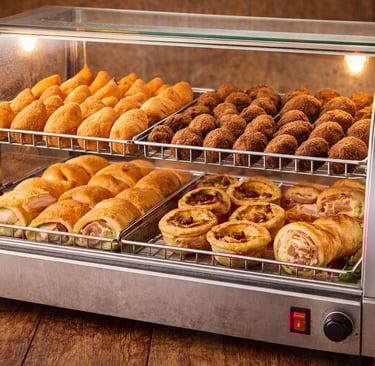 ✔ Coxinha ✔ Risoles ✔ Bolinha de queijo