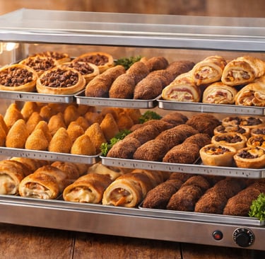 ✔ Coxinha ✔ Risoles ✔ Bolinha de queijo