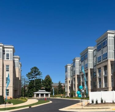 Wakefield Station multifamily apartment construction in Raleigh NC exterior streetscape view