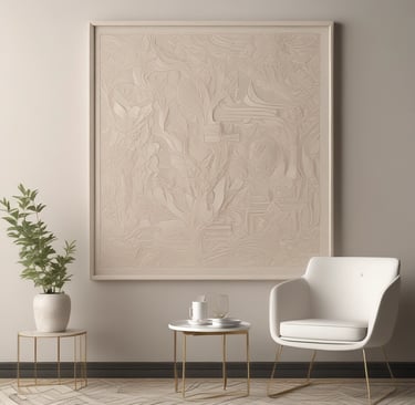 Close-up of handcrafted sea-inspired ceramic decor pieces arranged on a rustic wooden table.