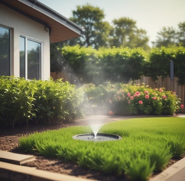 a bunch of potted plants sitting on a stone wall