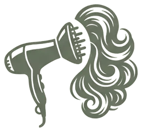 Icône sèche-cheveux pour brushing volume au salon l'Arabesque à Guilherand-Granges.