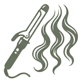 Icône fer à boucler pour coiffage wavy au salon l'Arabesque à Guilherand-Granges.