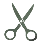 Icône ciseaux pour coupe classique intemporelle au salon l'Arabesque à Guilherand-Granges.